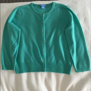 Turquoise cashmere cardigan