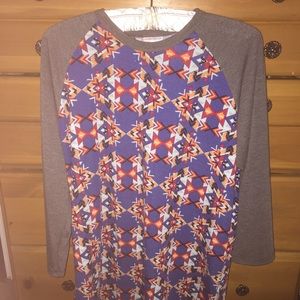 Aztec print LuLaRoe Randy top