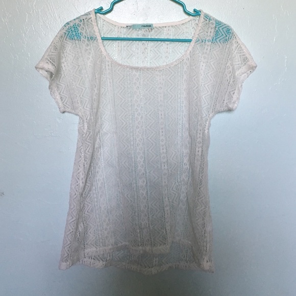 MAURICES WHITE CROCHET COVERUP LACE