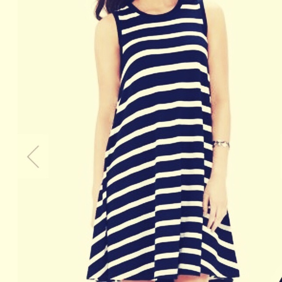 The Limited striped swing dress