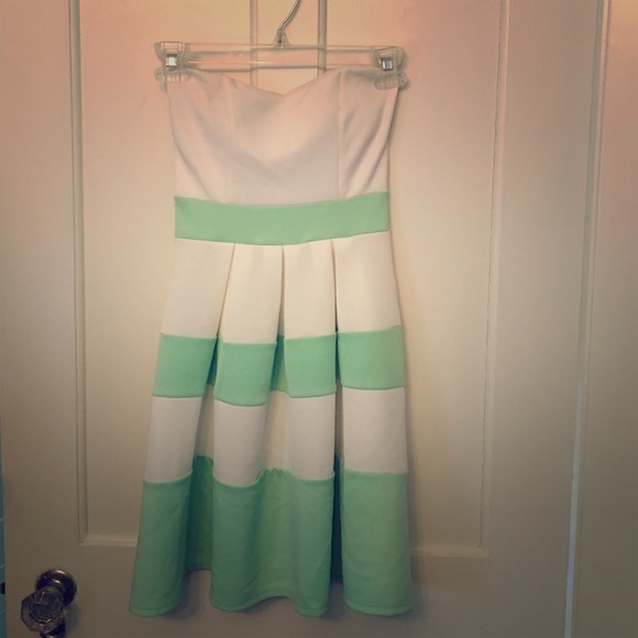 Strapless Striped Dress