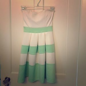 Strapless Striped Dress