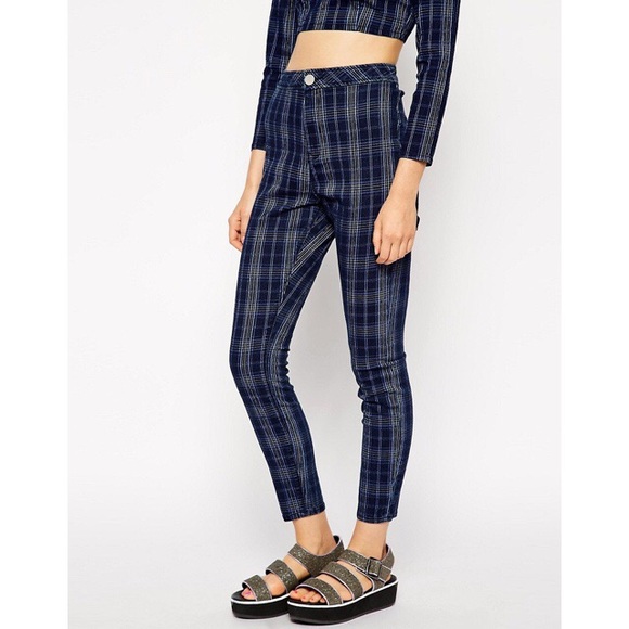 check print jeggings