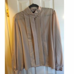 80s style pleated button up