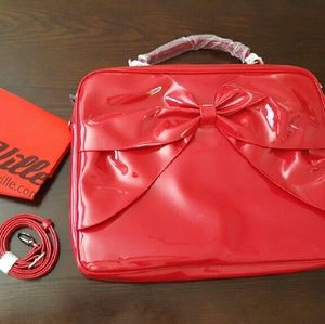 Stylish red laptop bag