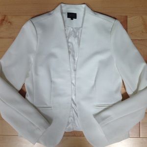 Textured White Blazer