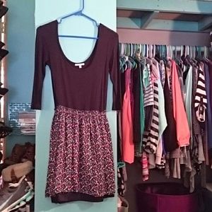 Black dress with flower skirt