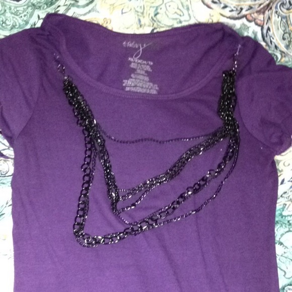 size X-Small short sleeve Purple Miley Cyrus shirt