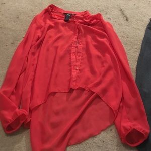 Coral blouse