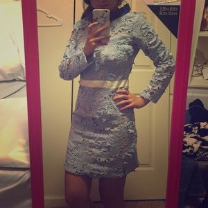 Blue lace dress