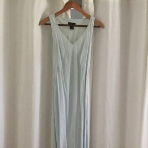 Banana Republic light blue linen maxi dress.