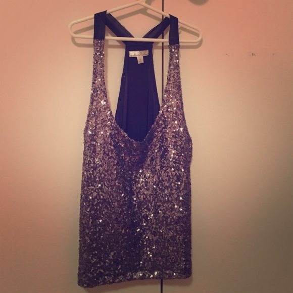 Fun sequin top with sheer back
