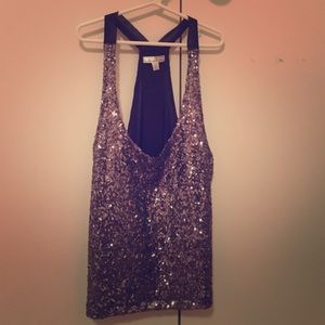 Fun sequin top with sheer back