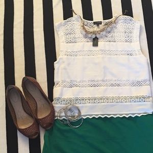 The limited white lace top