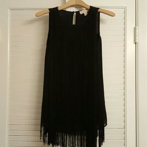Black fringe tank