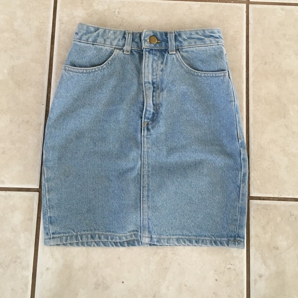 American Apparel high waisted denim pencil skirt