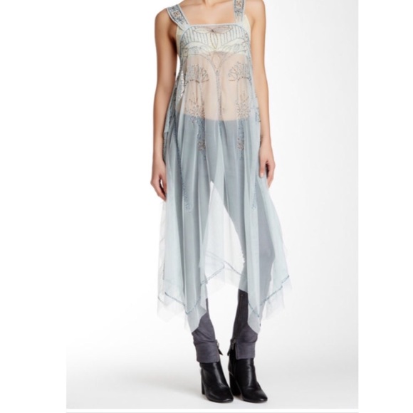 FREE PEOPLE Lace Sheet Dress With Beading 🙌