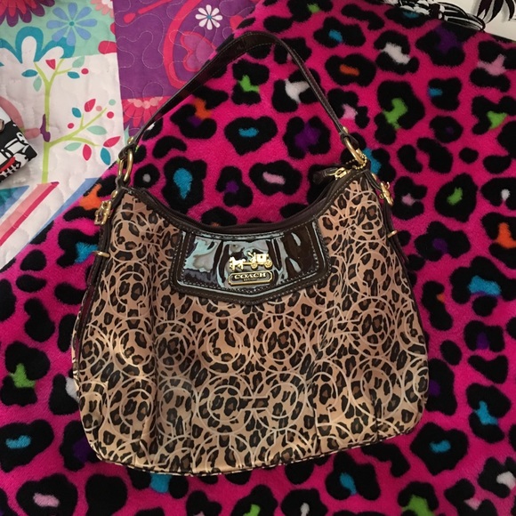 Authentic small leopard coach purse - Picture 1 of 3