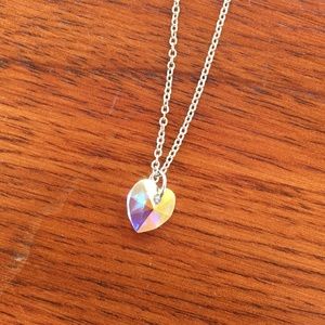 Small Iridescent Heart Necklace