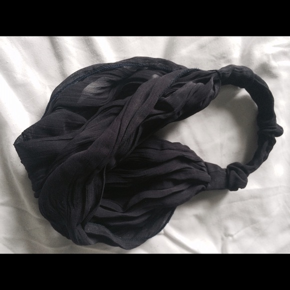 Navy Blue Chiffon Headband