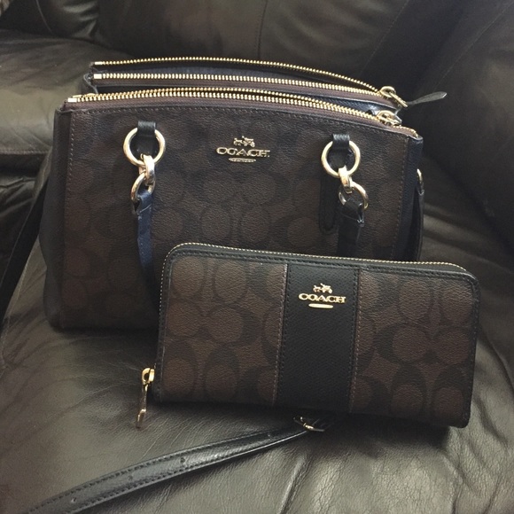 Coach mini Christie and accordion wallet