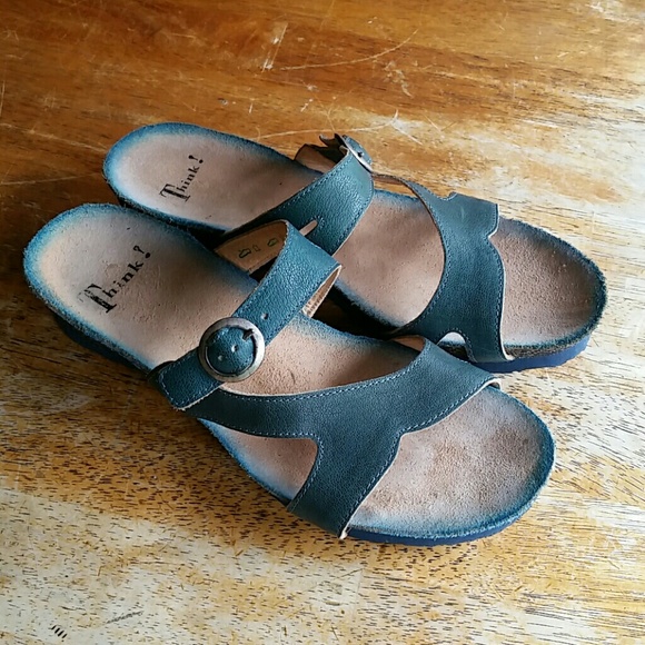 Green Sandals Slides Think!
