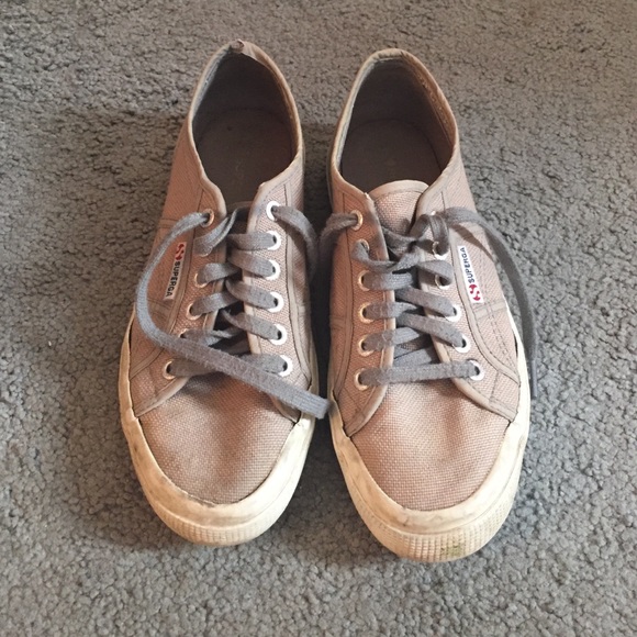 Grey Canvas Superga Sneakers