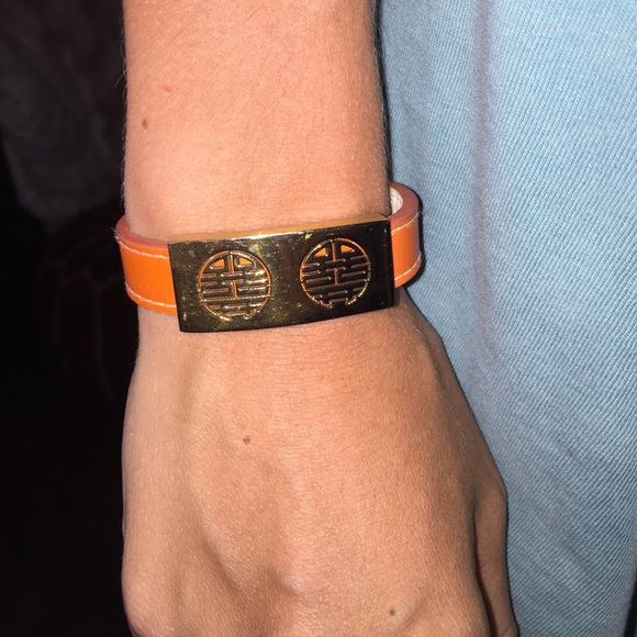 Gold and orange bracelet