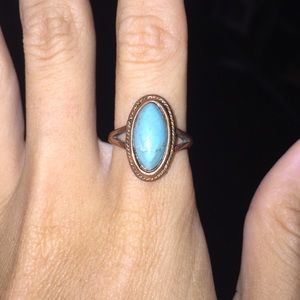 Bronze ring with turquoise stone