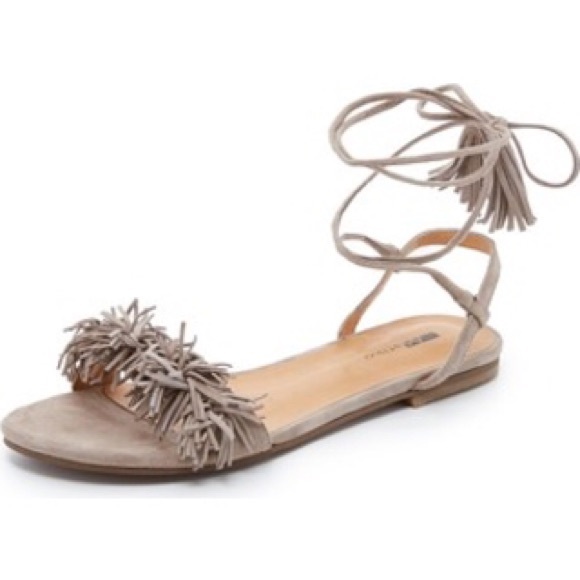 Zara Shoes - BNWOT Grey Tassel Sandals Size 10