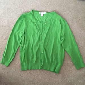 August Silk Small Bright Green Sweater