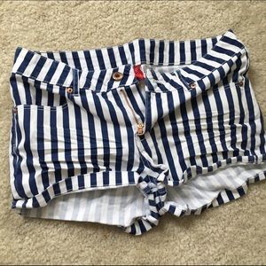 H&M striped mini shorts