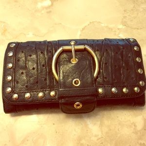 Betsey Johnson black leather wallet