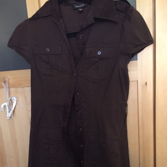 Bebe button up dress