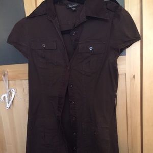 Bebe button up dress