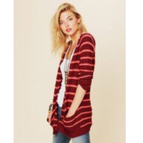 FREE PEOPLE North Beach Striped Cardigan