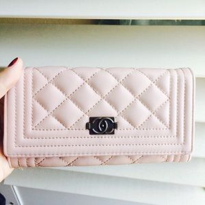 Le boy high quality inspired quilted flap wallet