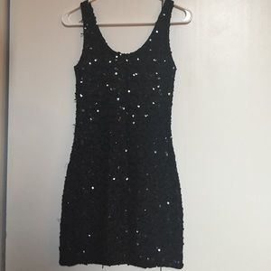 Black sequin dress