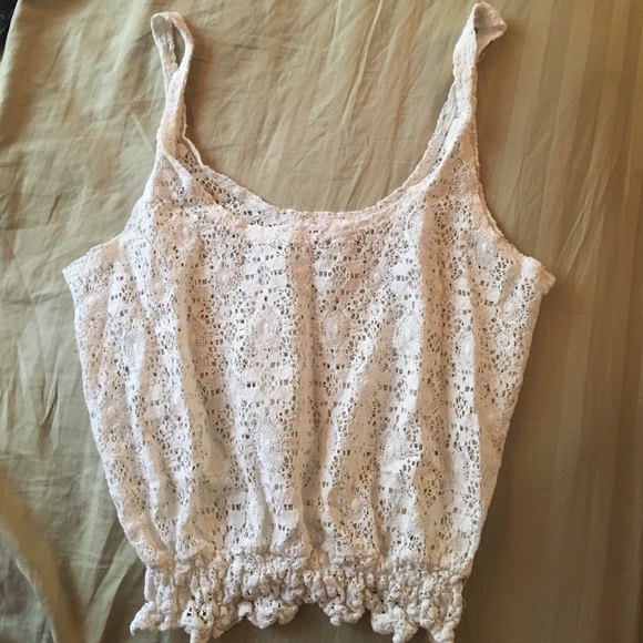 White Lace crop top