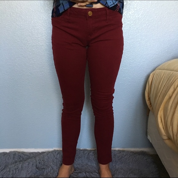 Maroon jeans