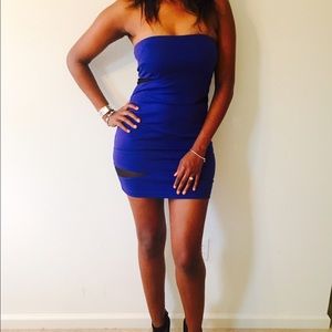 Stunning Blue Strapless Dress