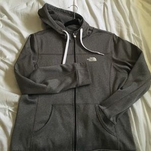 The NorthFace Zip Up Jacket Gray Lg