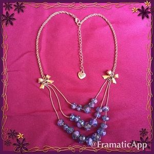 Betsey Johnson glass bead layered necklace