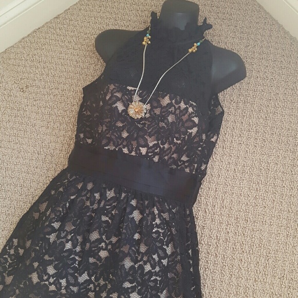 Banana Republic Black Lace Sleeveless Dress