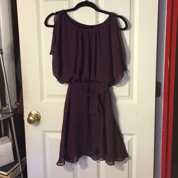 Fun/flirty plum purple chiffon dress