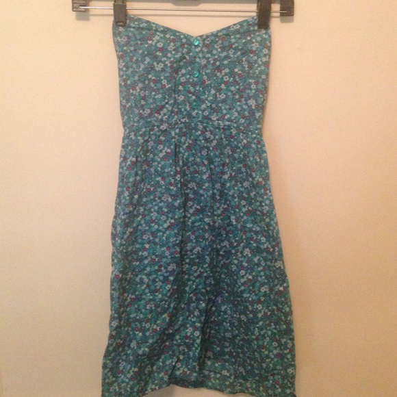 Juniors strapless floral dress - Picture 1 of 3