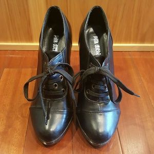 Black Stiletto Heel Oxfords
