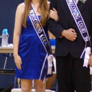 Royal blue dress with POCKETS!