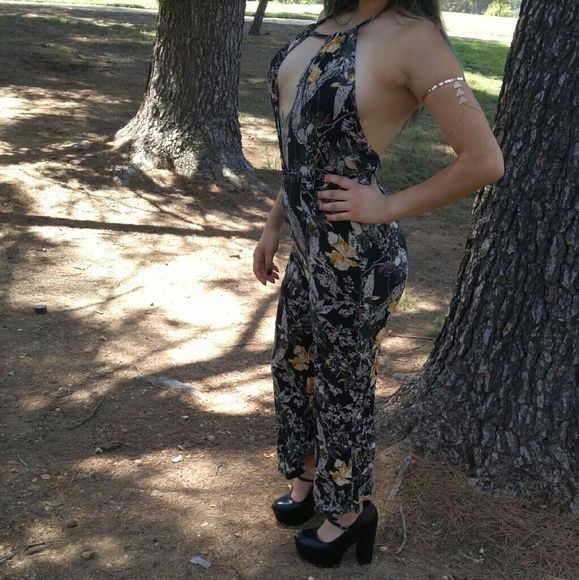 Free people floral jumpsuit