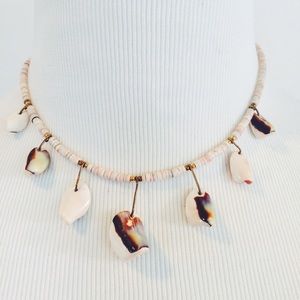 Heishi Shell Necklace: 7 Shells